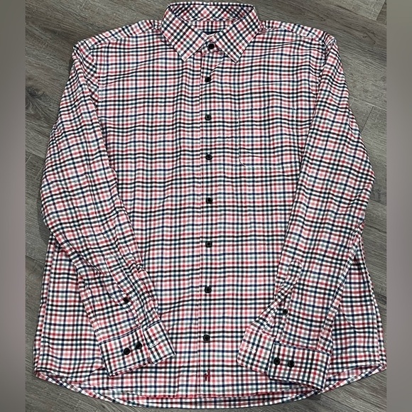 NWOT Johnnie-O Large Blue Amber Hangin’Out Stretch Cotton Designer Shirt Lux - Picture 1 of 6
